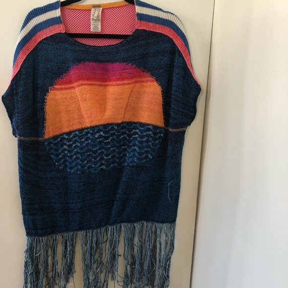 Free people poncho swimsuit cover up